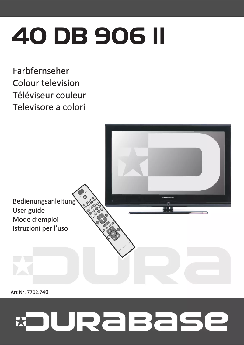 Page n°1 - Manuel utilisateur Durabase 40DB906 II
