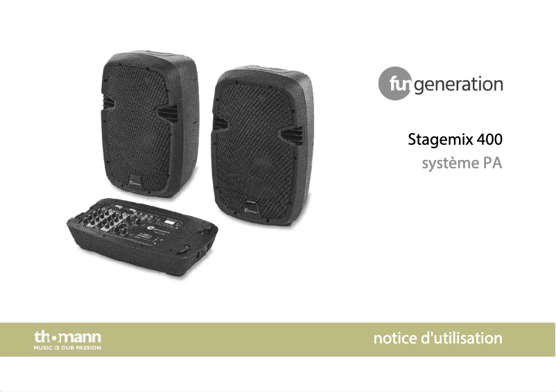 Image de la première page du manuel de l'appareil Stagemix 400