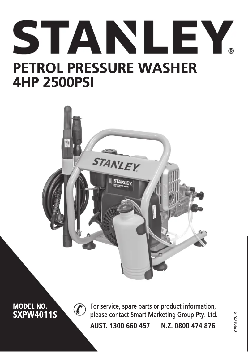 Page 1 de la notice Manuel utilisateur Stanley SXPW4011S