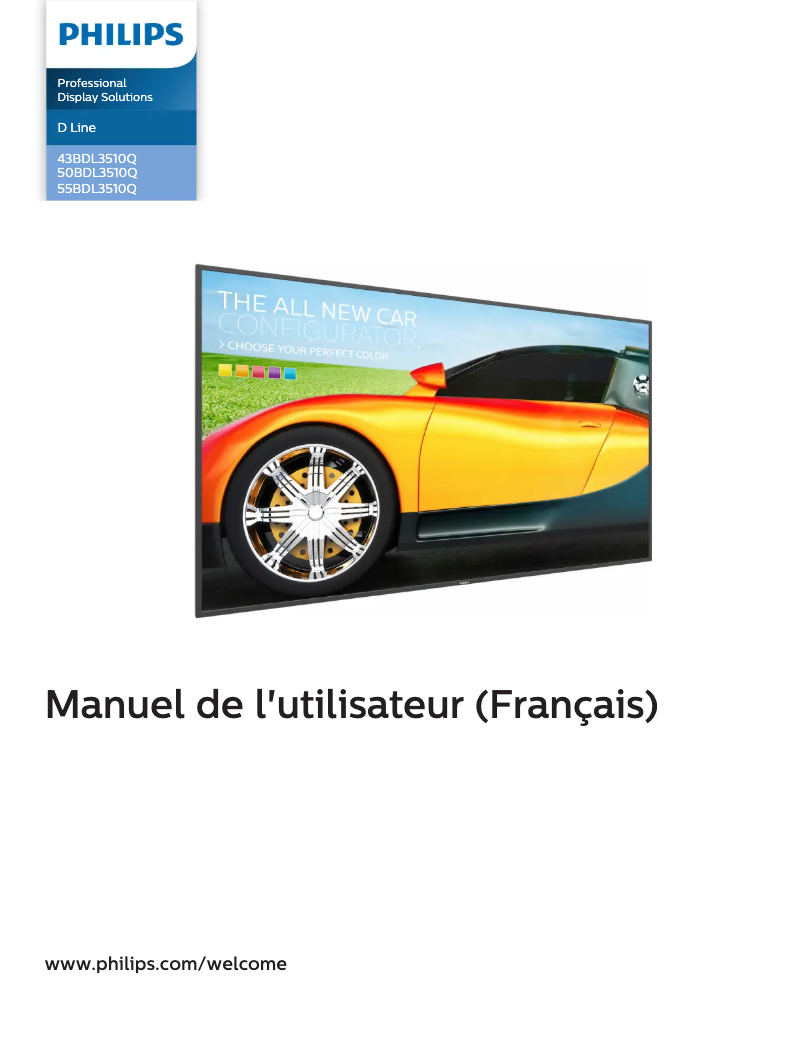 Page n°1 - Manuel utilisateur Philips 43BDL3510Q