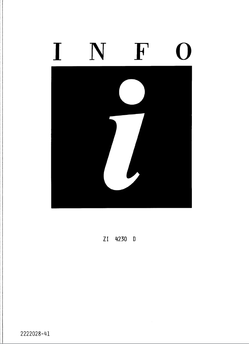 Image de la première page du manuel de l'appareil ZI 4230D