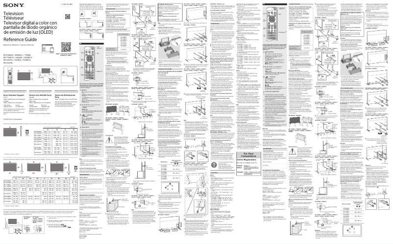 Page n°1 - Manuel utilisateur Sony XR-77A80CL