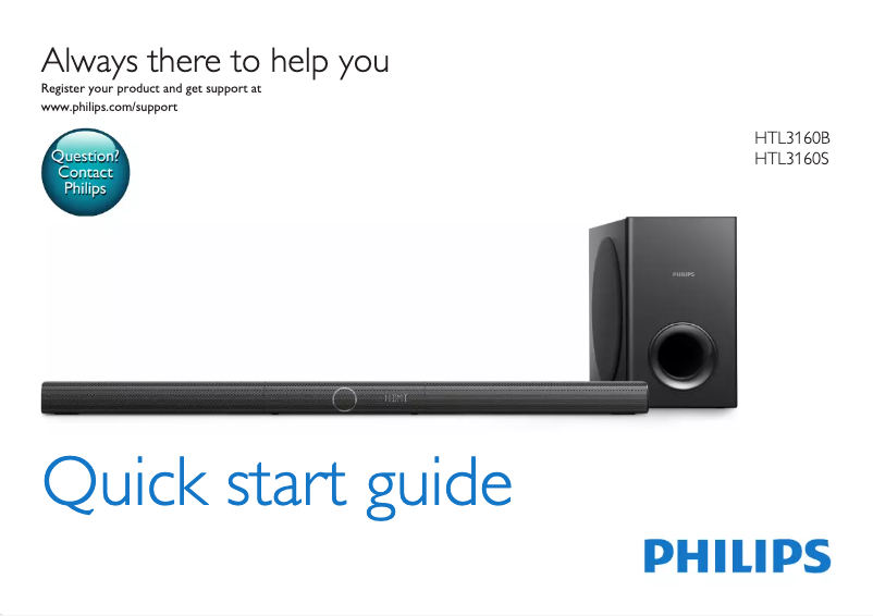 Image de la première page du manuel de l'appareil HTL3160B