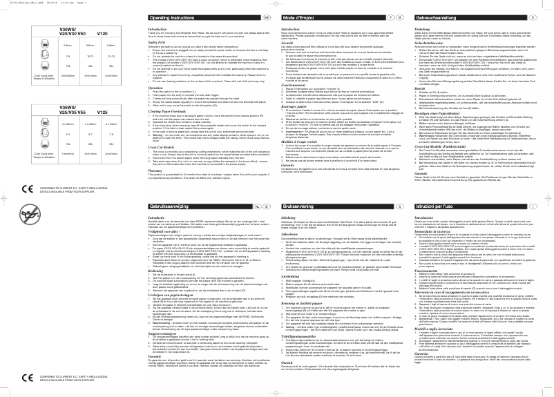 Image de la première page du manuel de l'appareil V50
