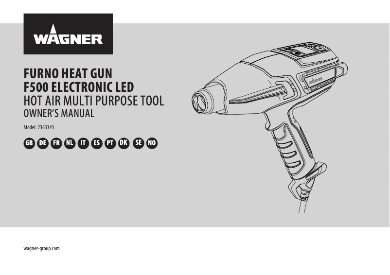 Page 1 de la notice Manuel utilisateur Wagner Furno F500