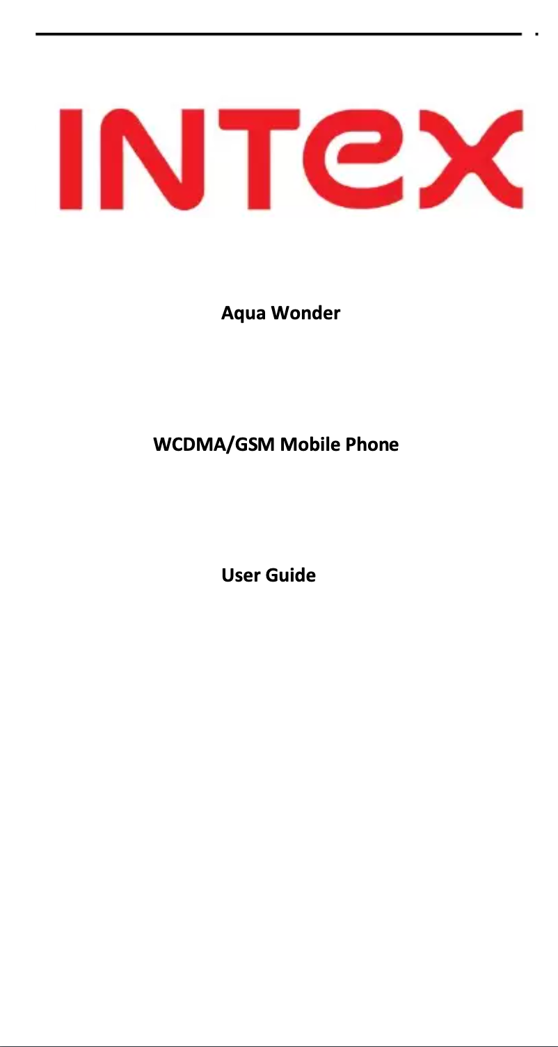 Page 1 de la notice Manuel utilisateur Intex Aqua Wonder