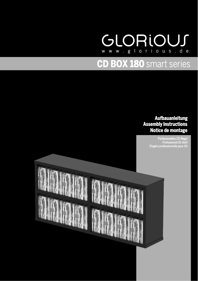 Page 1 de la notice Manuel utilisateur Glorious CD Box 180