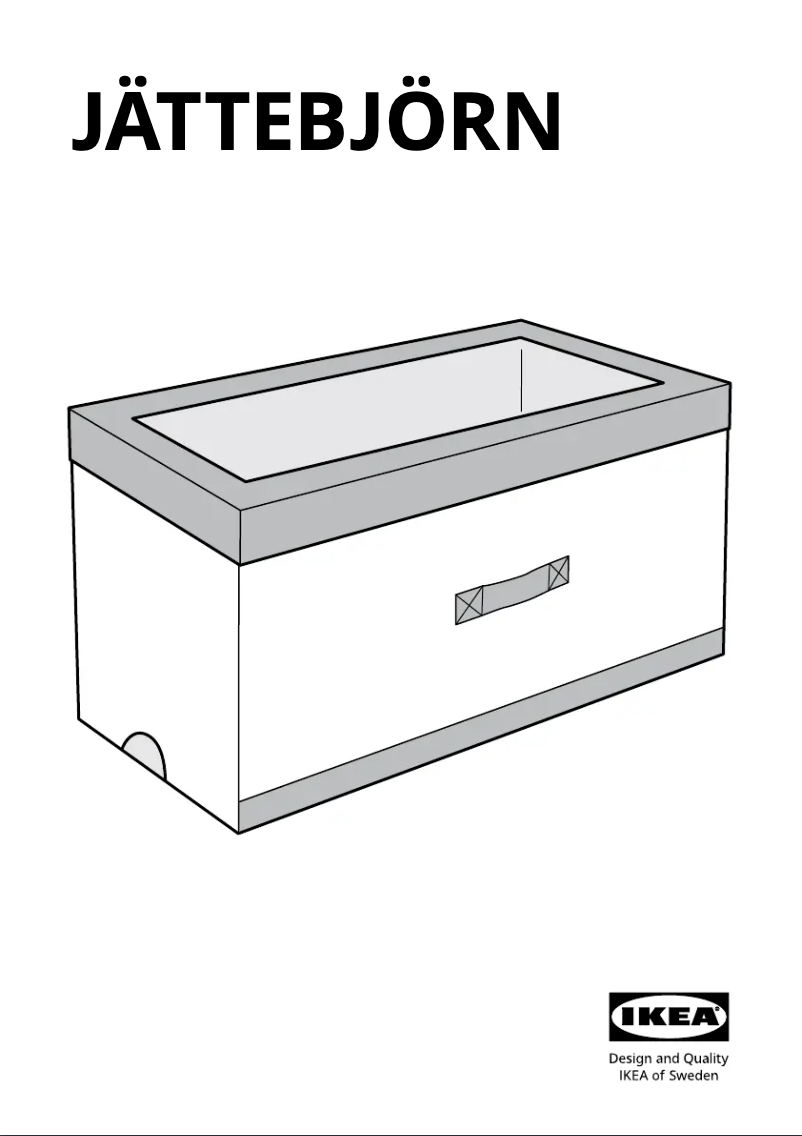 Imagen de la primera página del manual del dispositivo JÄTTEBJÖRN 205.731.92