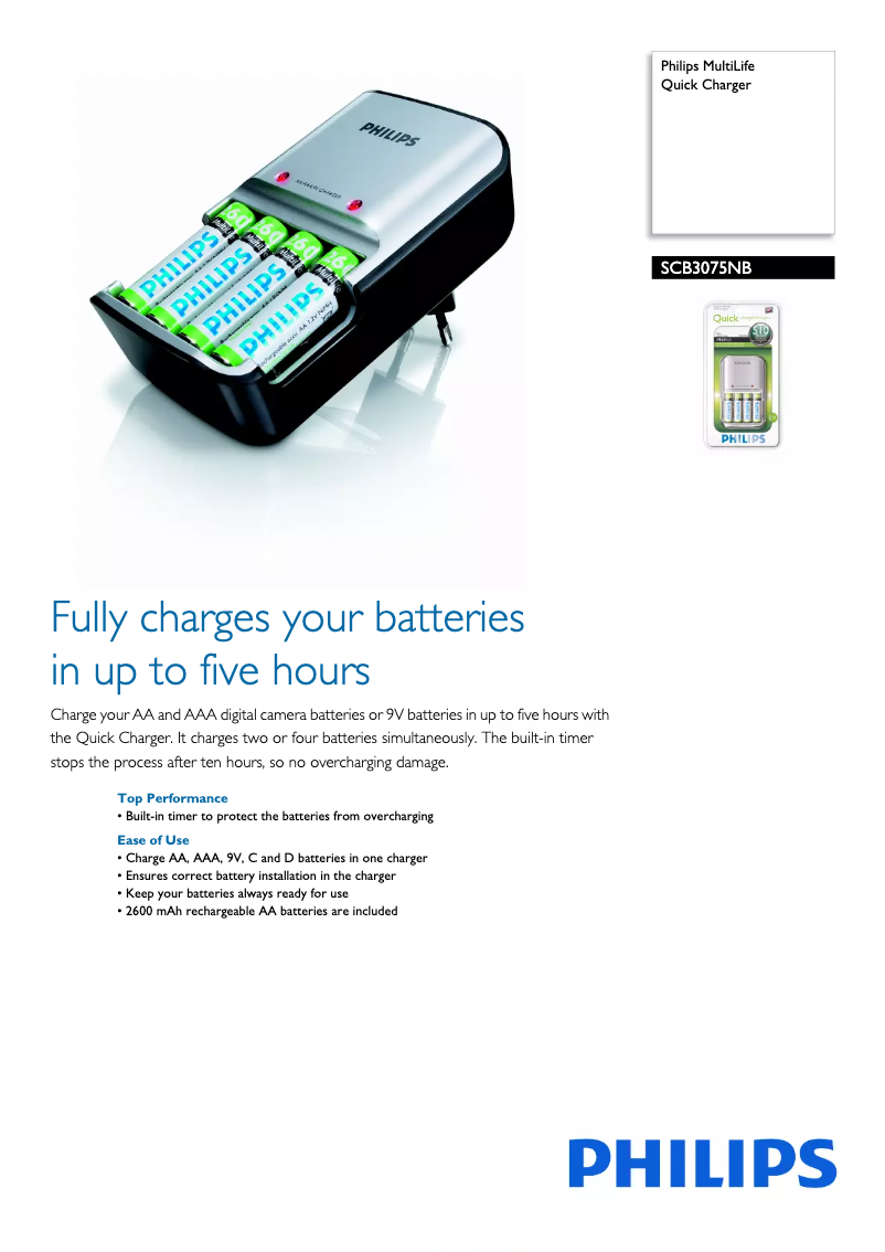 Page n°1 - Brochure Philips MultiLife SCB3075NB