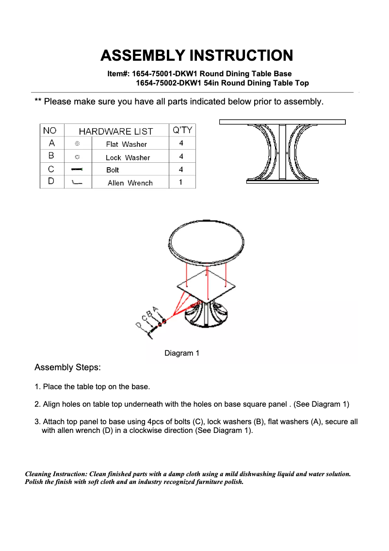 Image de la première page du manuel de l'appareil 1654-75002-DKW1