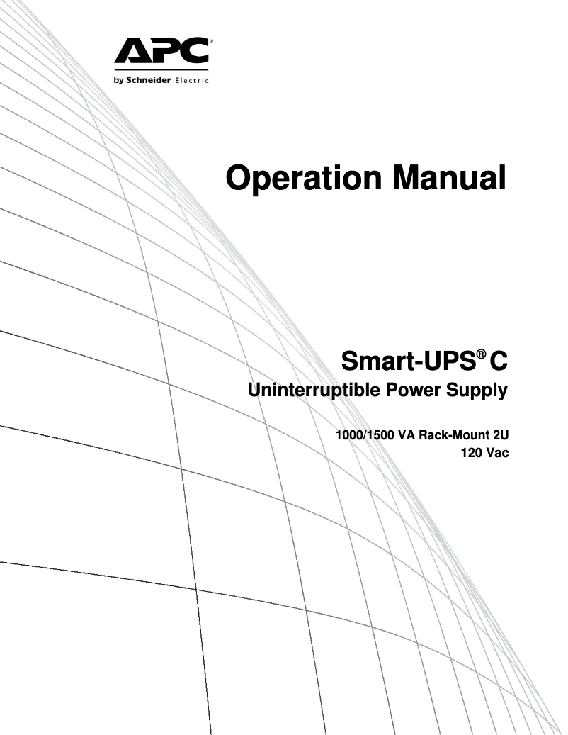 Image de la première page du manuel de l'appareil Smart-UPS C 1500VA 2U LCD 120V