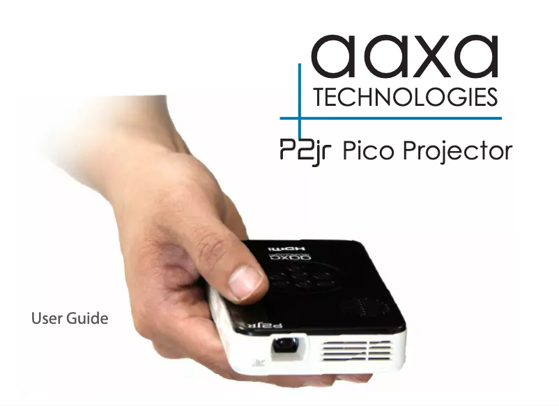 Page 1 de la notice Manuel utilisateur AAXA Technologies P2 Jr.