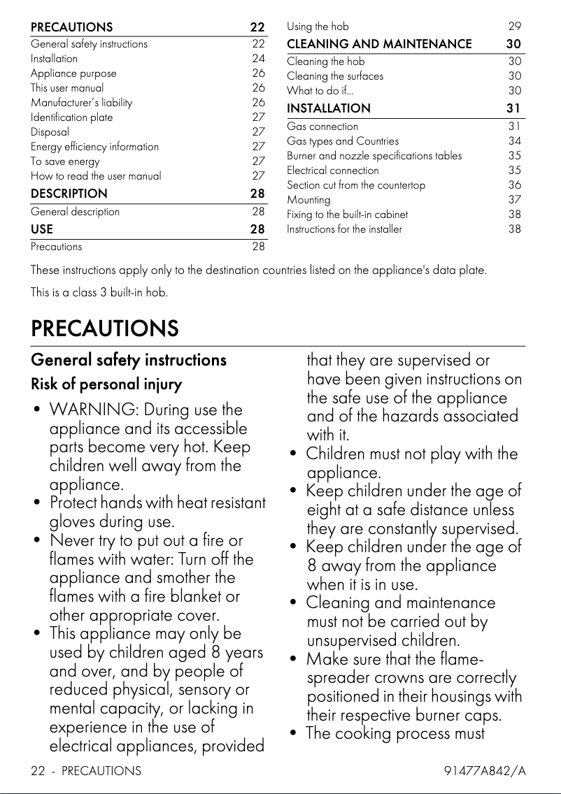 Image de la première page du manuel de l'appareil SE60SGH3