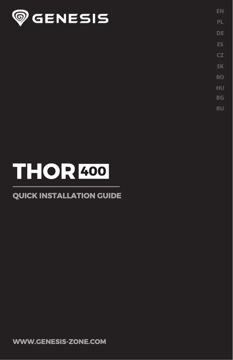 Image de la première page du manuel de l'appareil Thor 400