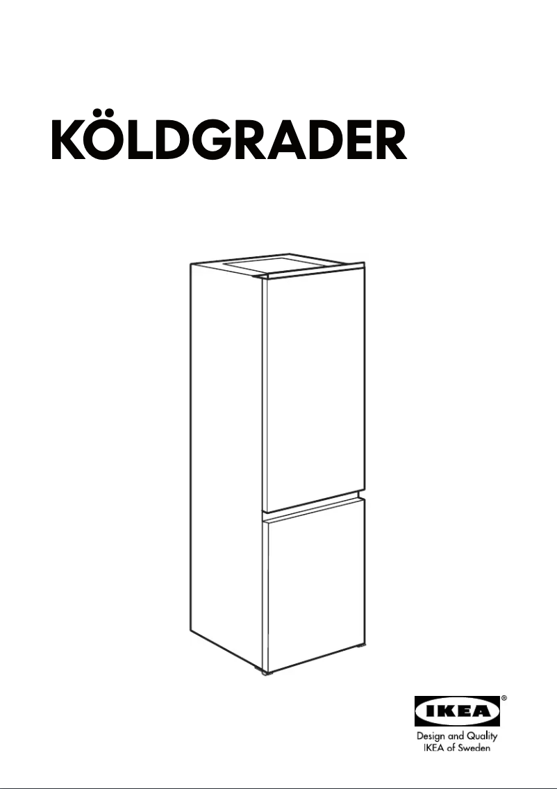 Page 1 de la notice Manuel utilisateur Ikea KÖLDGRADER