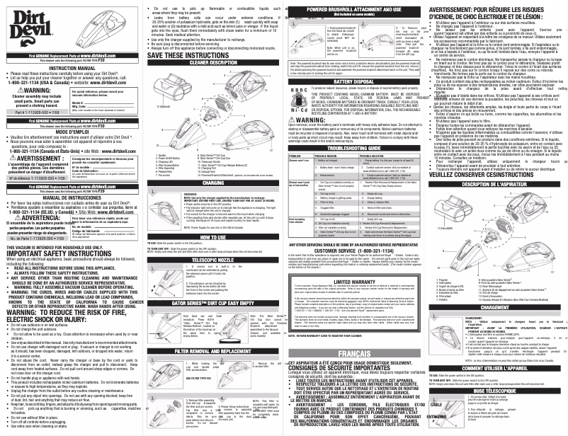 Page 1 of the manual User Manual Dirt Devil BD10125
