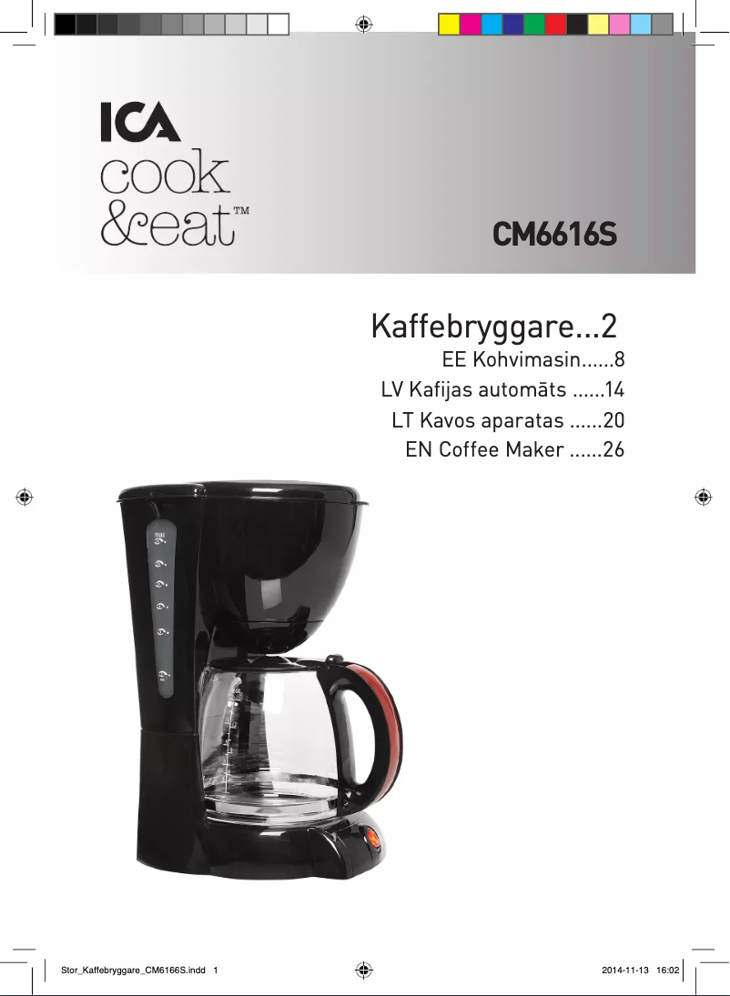 Image de la première page du manuel de l'appareil CM6616S