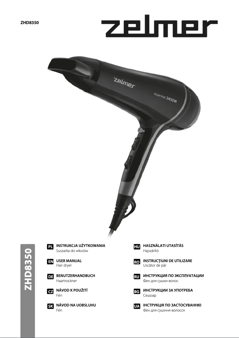 Image de la première page du manuel de l'appareil ZHD8350