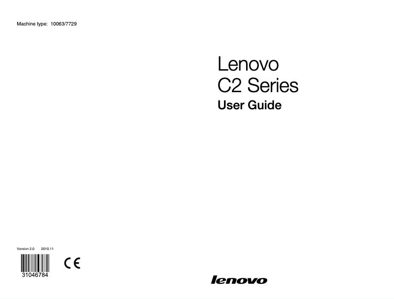 Page 1 de la notice Manuel utilisateur Lenovo C205