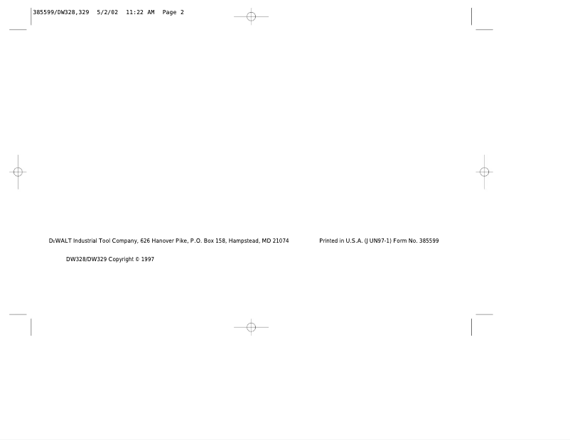 Image de la première page du manuel de l'appareil DW328K