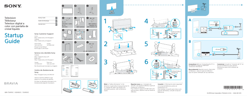 Image de la première page du manuel de l'appareil Bravia XBR-55X900C