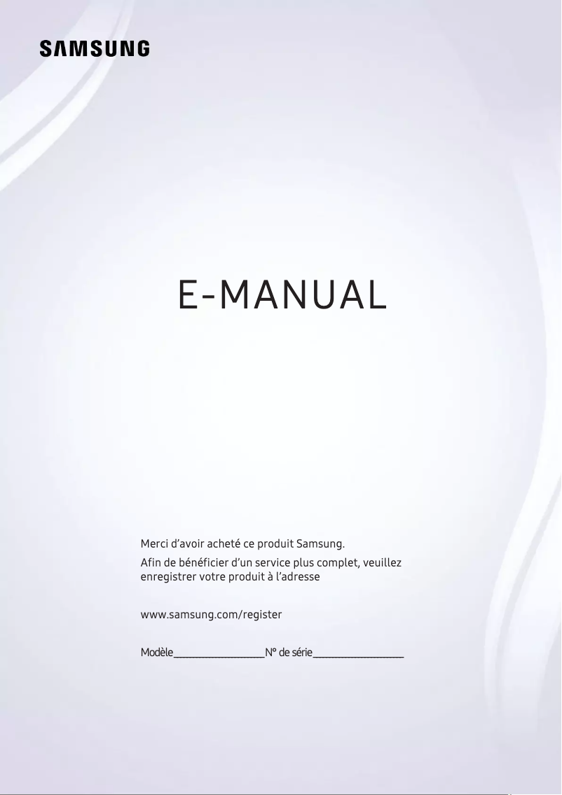 Image de la première page du manuel de l'appareil UA55K6500BW