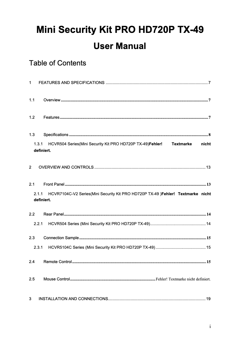Page 1 de la notice Manuel utilisateur Technaxx TX-49