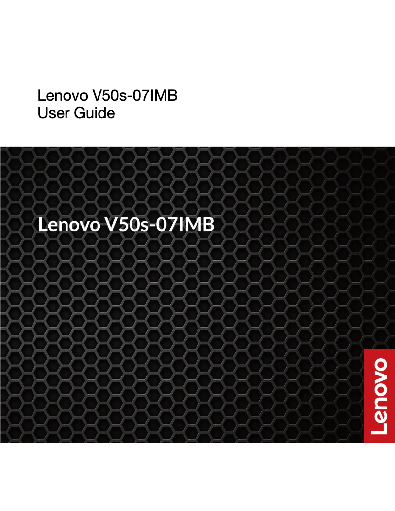 Page n°1 - Manuel utilisateur Lenovo V50s
