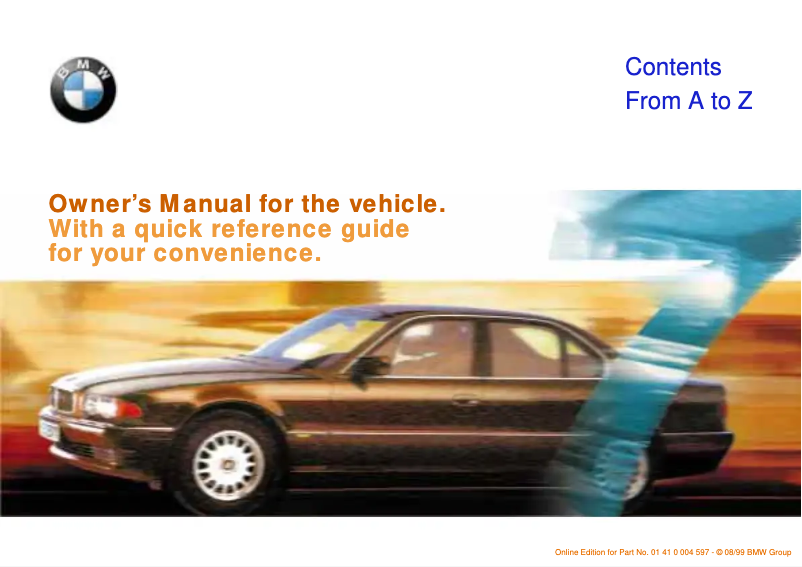 Image de la première page du manuel de l'appareil 740i (2001)