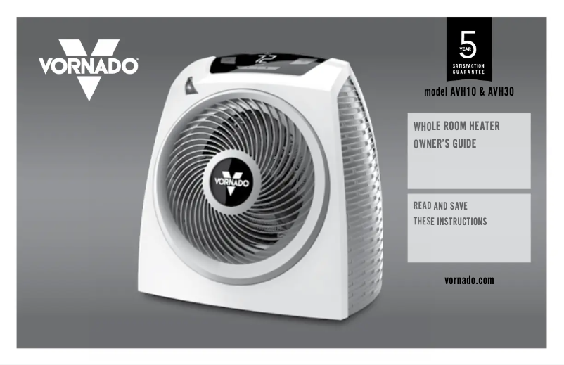 Page 1 of the manual User Manual Vornado AVH10