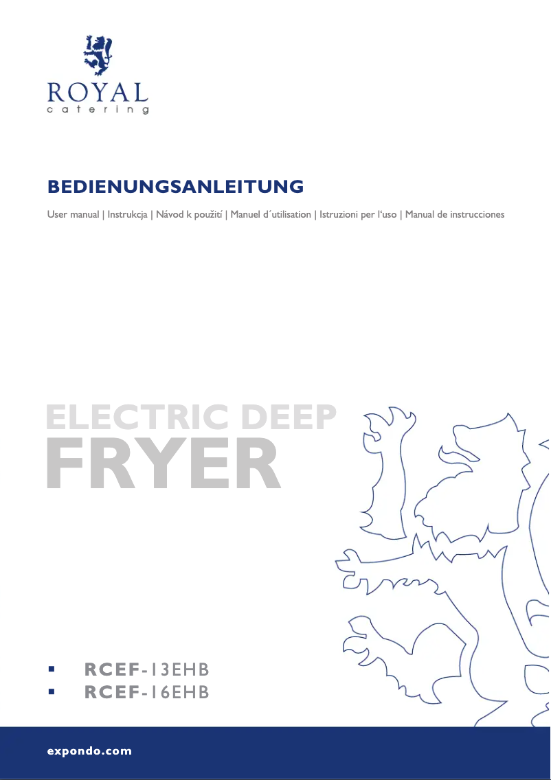 Page n°1 - Manuel utilisateur Royal Catering RCEF-13EHB