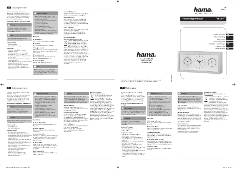 Page 1 of the manual User Manual Hama TH33-A