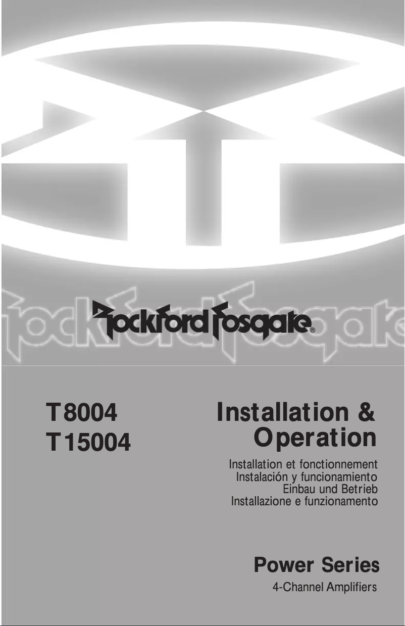 Page 1 de la notice Manuel utilisateur Rockford Fosgate Power T5002