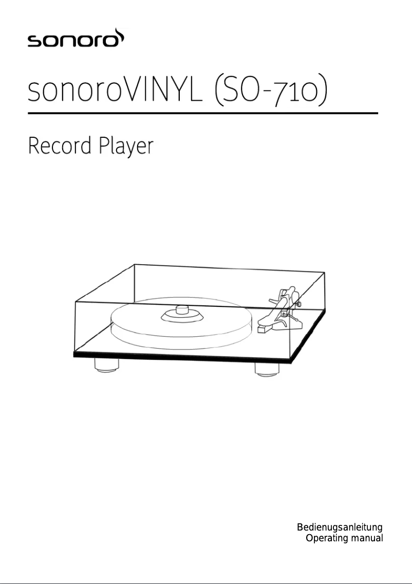 Page n°1 - Manuel utilisateur Sonoro Vinyl SO-710