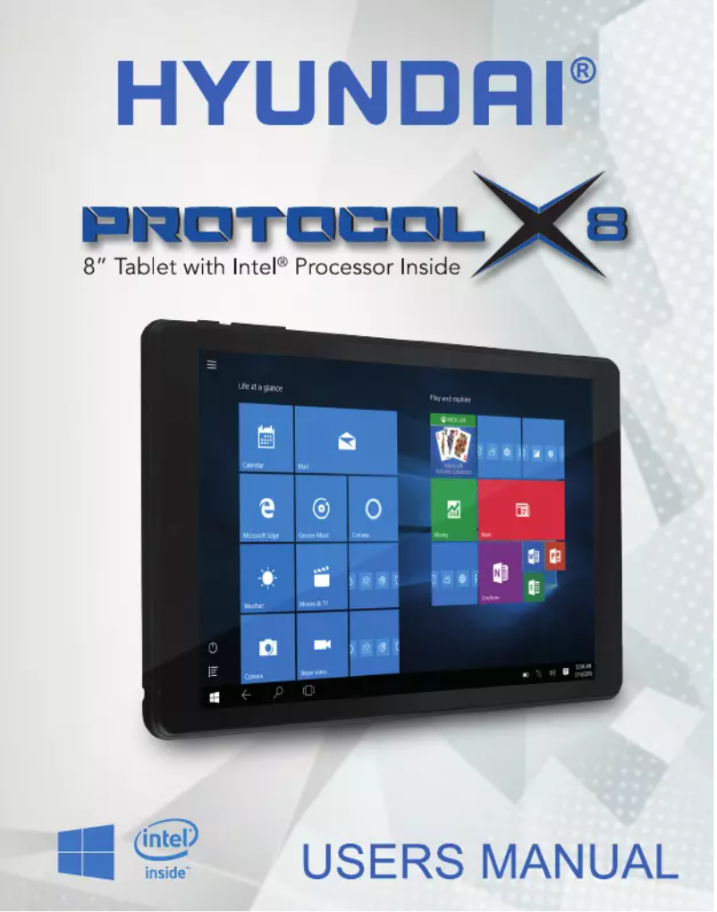 Page 1 de la notice Manuel utilisateur Hyundai Protocol X8