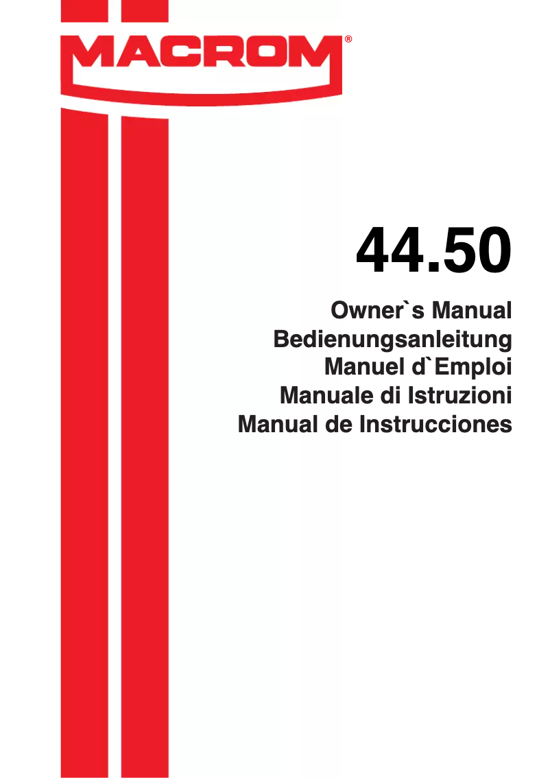 Page n°1 - Manuel utilisateur Zanker 4450