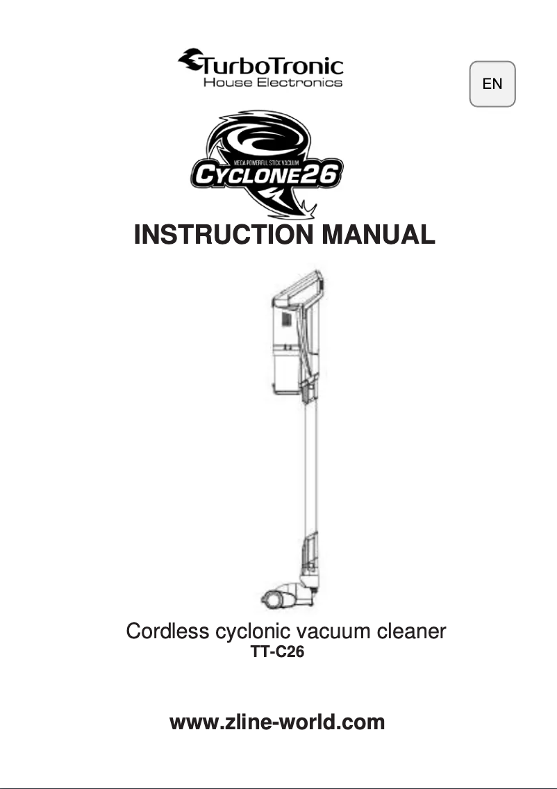 Page n°1 - Manuel utilisateur TurboTronic Cyclone 26 TT-C26
