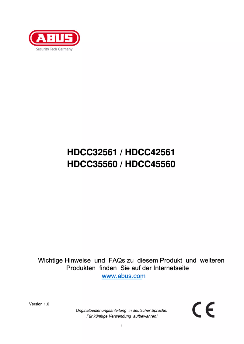 Image de la première page du manuel de l'appareil HDCC35560