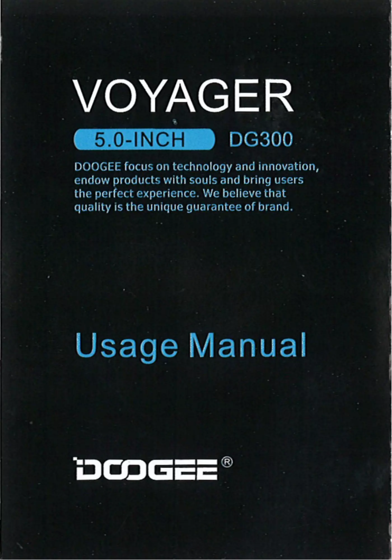 Page n°1 - Manuel utilisateur Doogee Voyager DG300