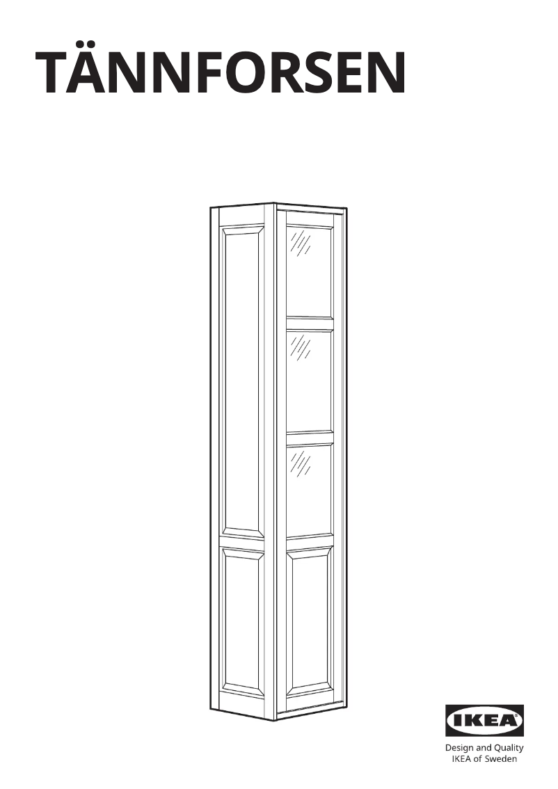 Imagen de la primera página del manual del dispositivo TÄNNFORSEN 105.354.26