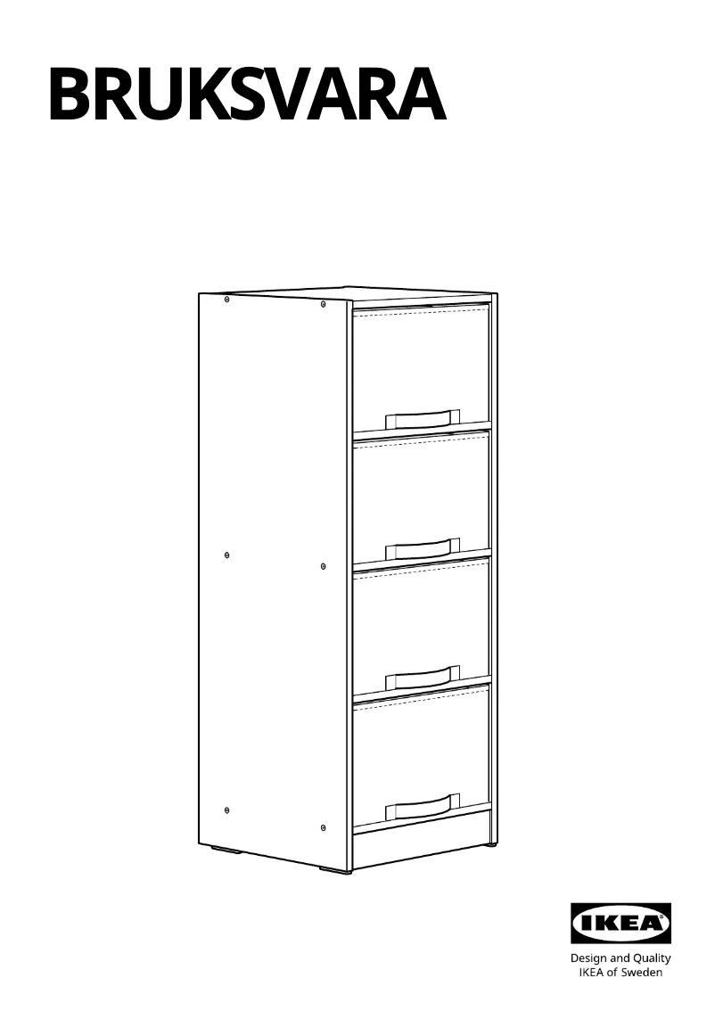 Página 1 del manual Manual de usuario Ikea BRUKSVARA 105.598.27