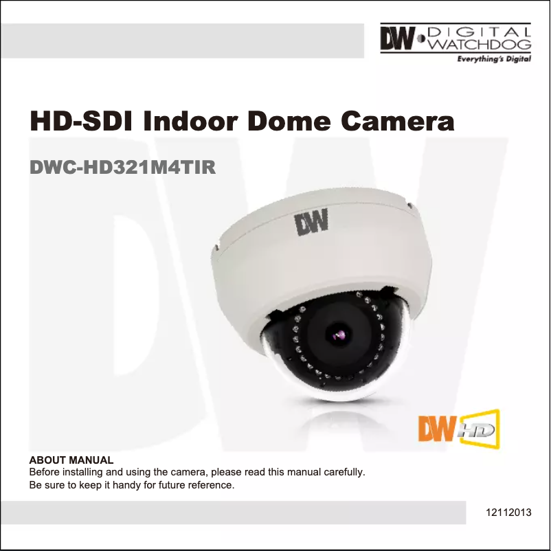 Page n°1 - Manuel utilisateur Digital Watchdog HD-SDI DWC-HD321M4TIR