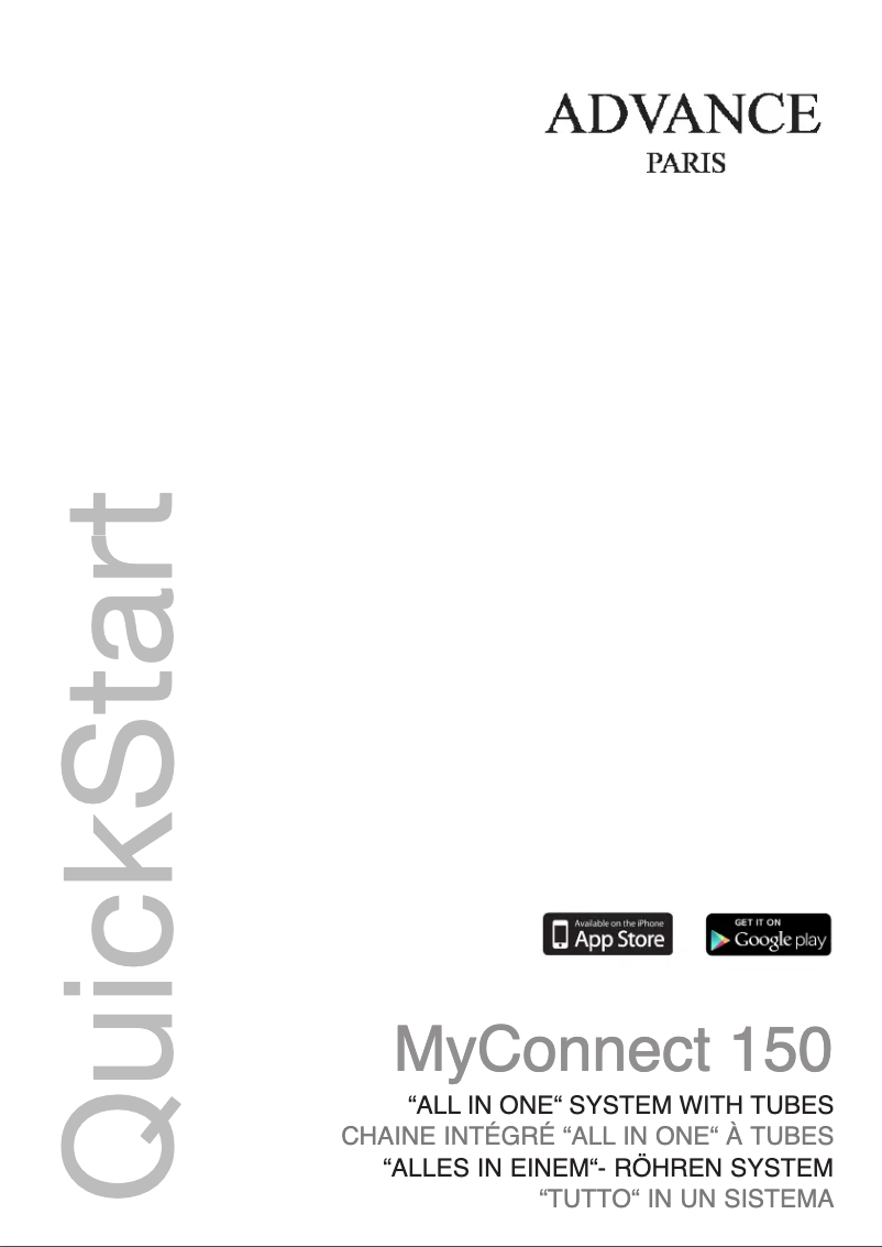 Page 1 de la notice Manuel utilisateur Advance MyConnect 150