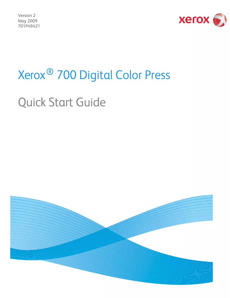 Page n°1 - Guide de démarrage rapide Xerox 700i