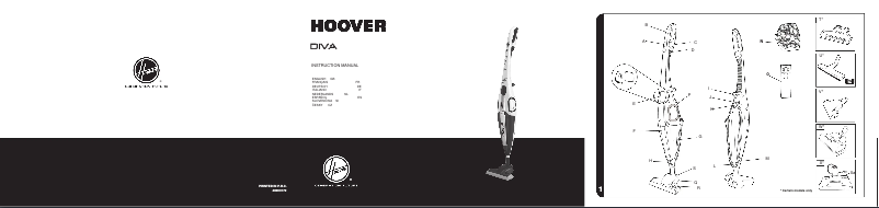 Page n°1 - Manuel utilisateur Hoover Diva DV 1813