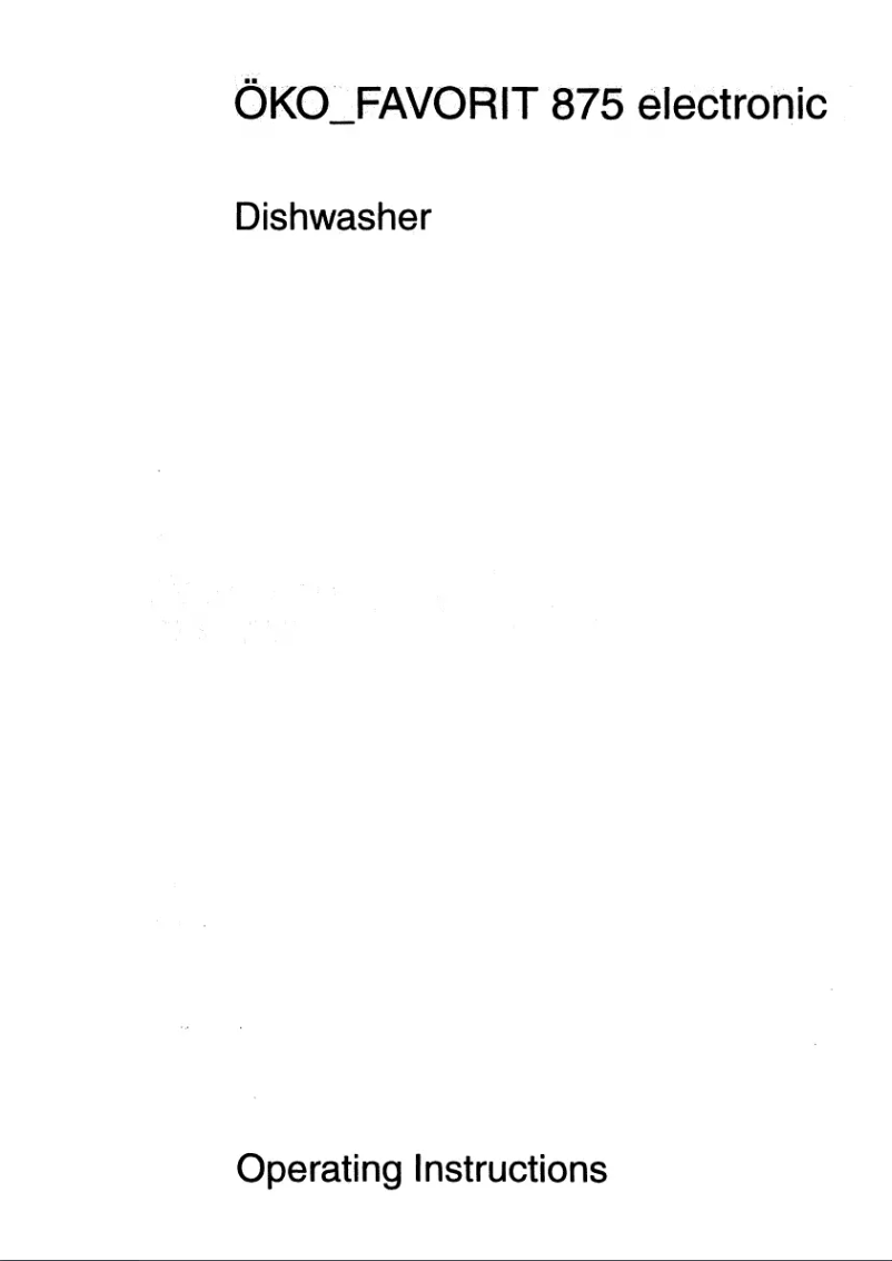 Image de la première page du manuel de l'appareil Favorit 875 W Electronic