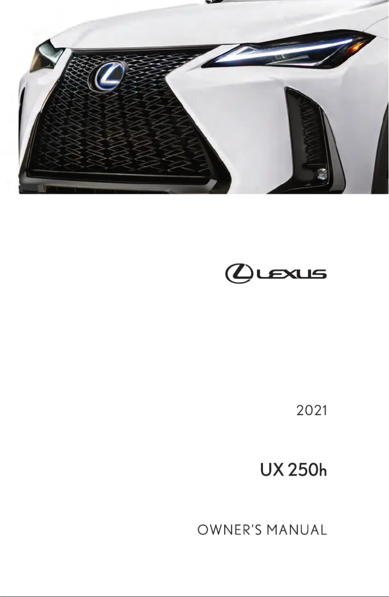 Page 1 de la notice Manuel utilisateur Lexus UX 250h (2021)