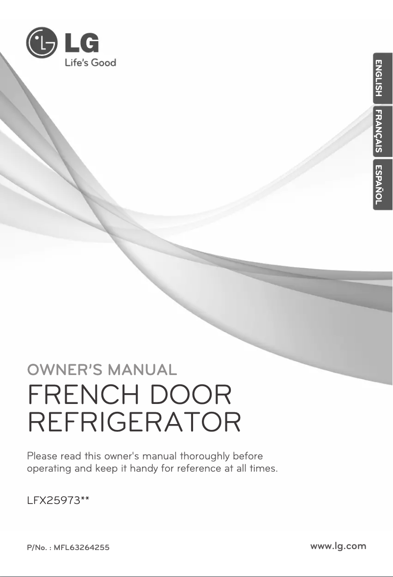 Page 1 de la notice Guide d'installation LG LFX25973