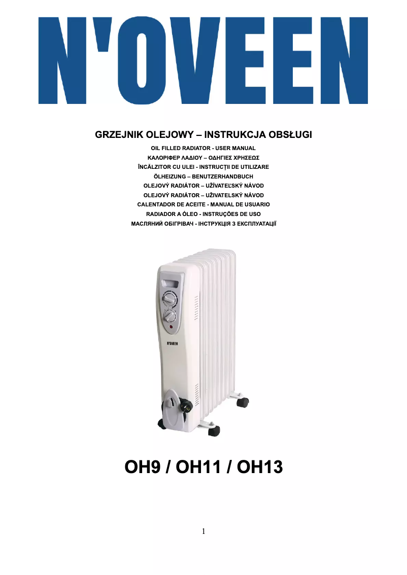 Página 1 del manual Manual de usuario N'oveen OH13