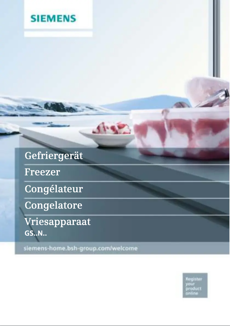 Page n°1 - Manuel utilisateur Siemens iQ500 GS33NDW3P